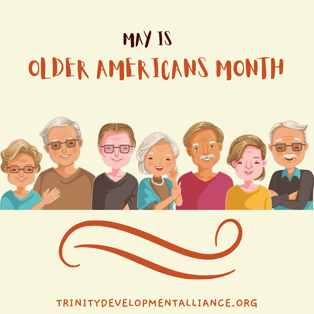 A simple graphic of six senior citizens, four men and three women