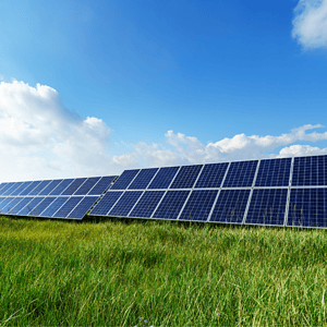 A photo of solar energy panels